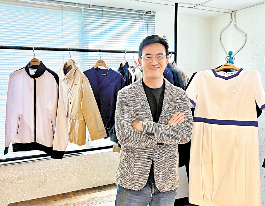 ●Infinity Innovation創辦人陳偉彬表示,用竹纖維製作廚師制服,顏色持久,且具備吸濕排汗、快乾功能。