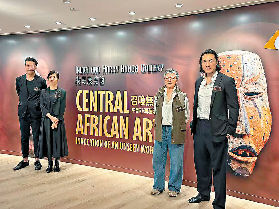 ●（左起）般哥展覽館總監葉長安、侯雨濛博士、汪佑霖、趙式慶。