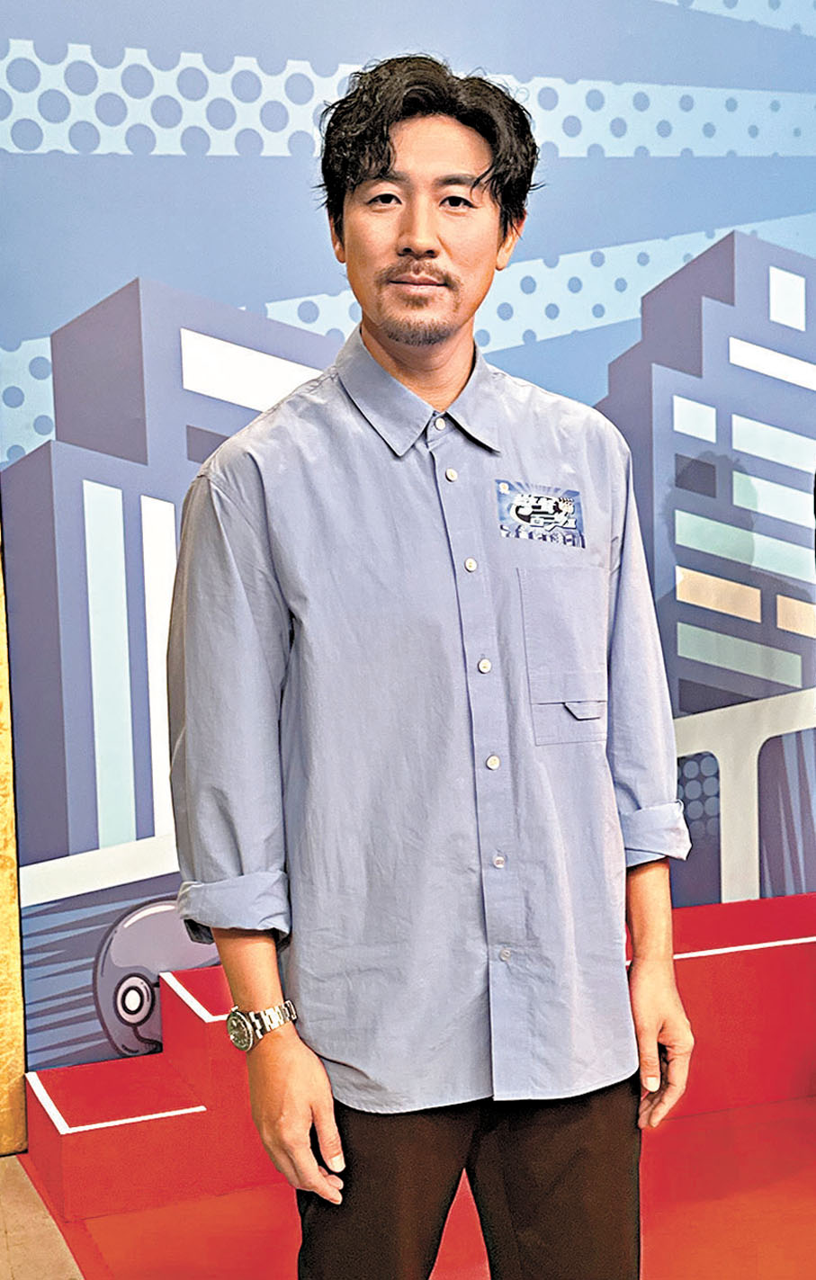 ●譚俊彥稱為拍《新聞女王2》刻意增肥。  子棠  攝