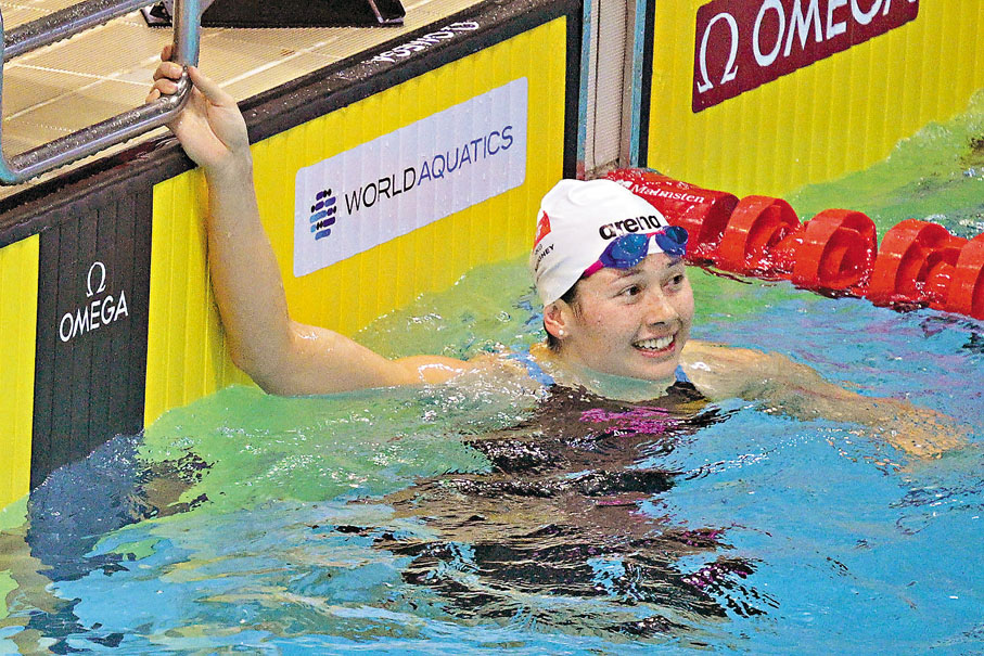 ●何詩蓓勇摘兩金。  資料圖片