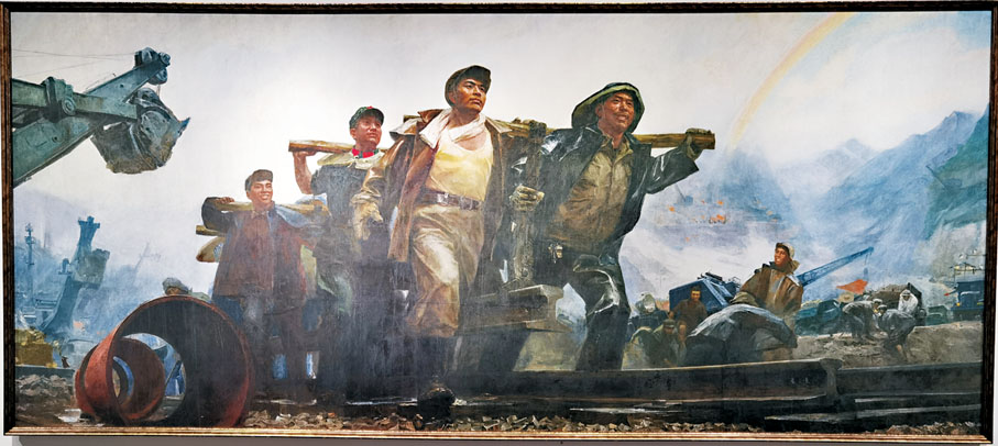 ●《開路先鋒》，陳逸飛、魏景山，1972年，布面油彩，現藏於中華藝術宮。