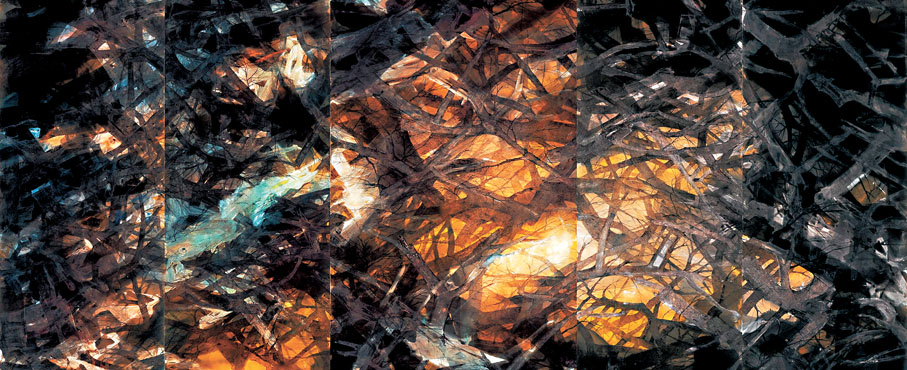 《千年結》，李勁坤，中國畫，310×600cm，2003年