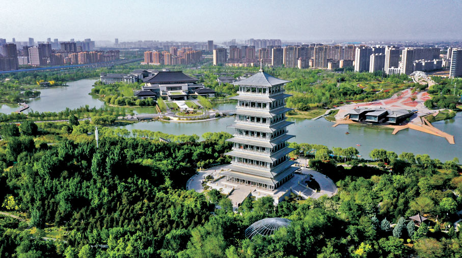 ●長安作為國都的歷史長達千餘年，足見其重要地位。圖為西安的長安塔。 網上圖片