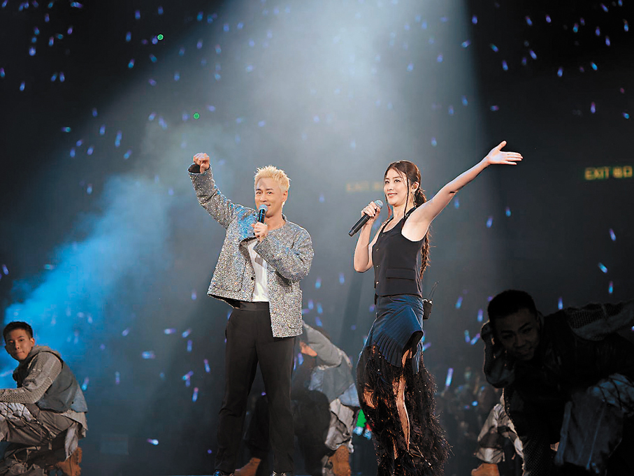 ●林峯與Kelly搞笑互動。  孫嘉蔚   攝