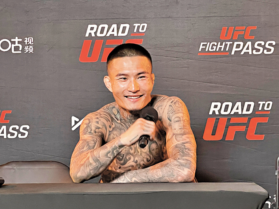 ●李凱文賽後笑容滿面。香港文匯報記者夏微  攝