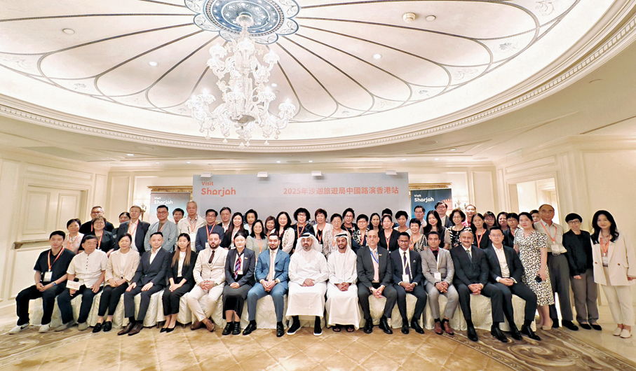 ●一眾沙迦及香港旅遊運營商與阿聯酋航空代表出席路演。