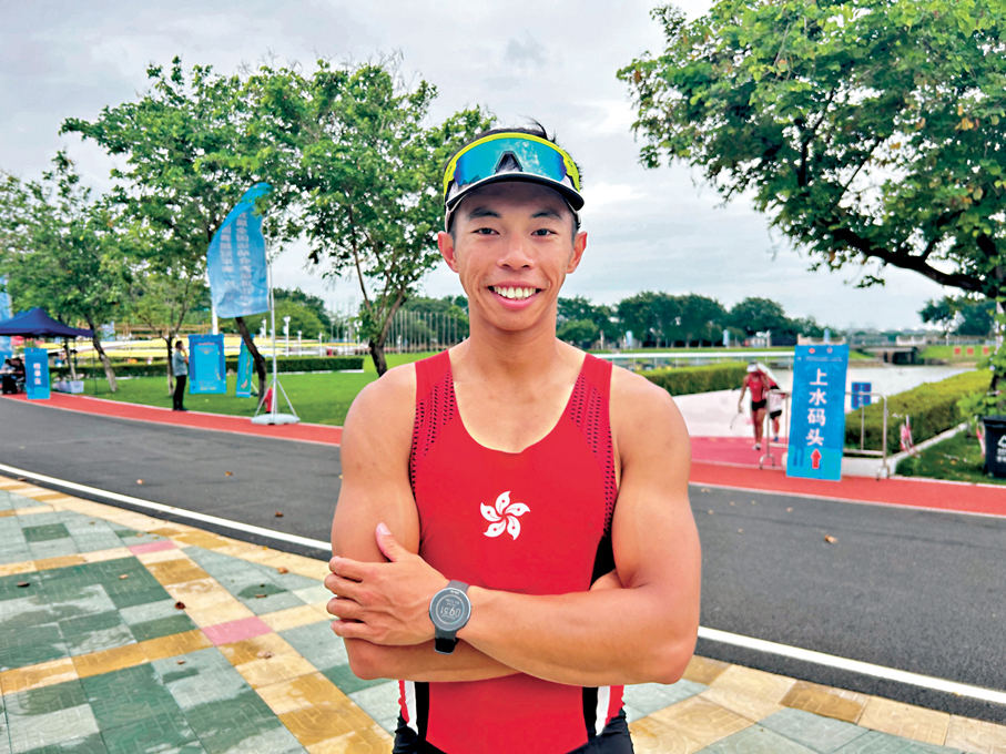 ●港隊男子單人雙槳項目選手趙顯臻表示，十分期待十五運比賽。香港文匯報記者敖敏輝  攝