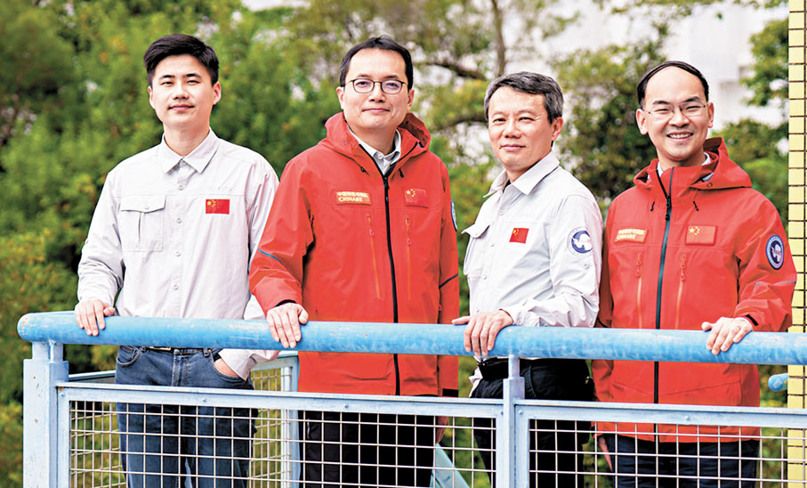 ●4名港中大科學家分享南極考察之旅情況。左起:陳昭良、徐子祺、周達誠、劉琳。 中大圖片