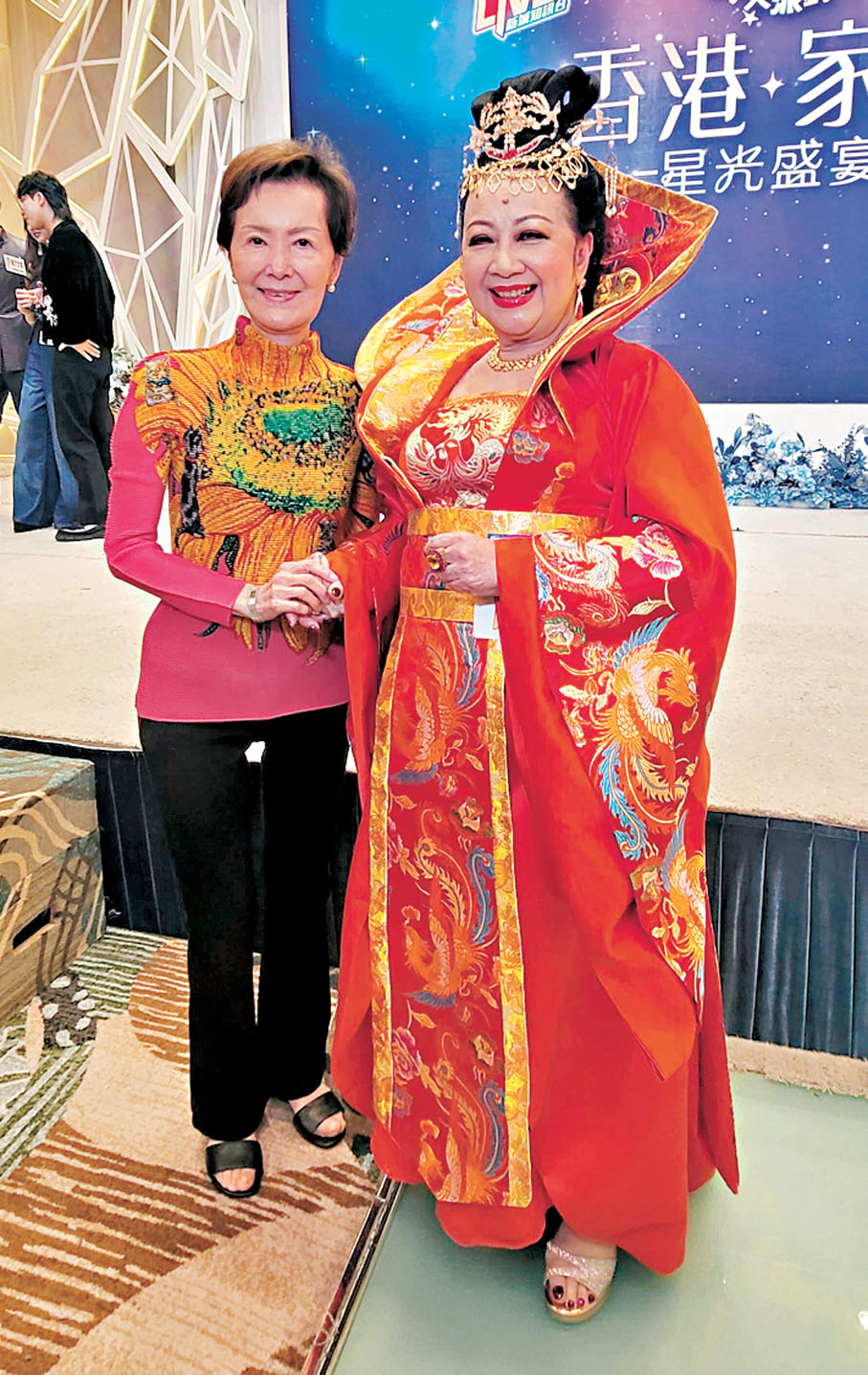 ●家燕姐邀二家姐沈芝華共聚。  梁靜儀 攝