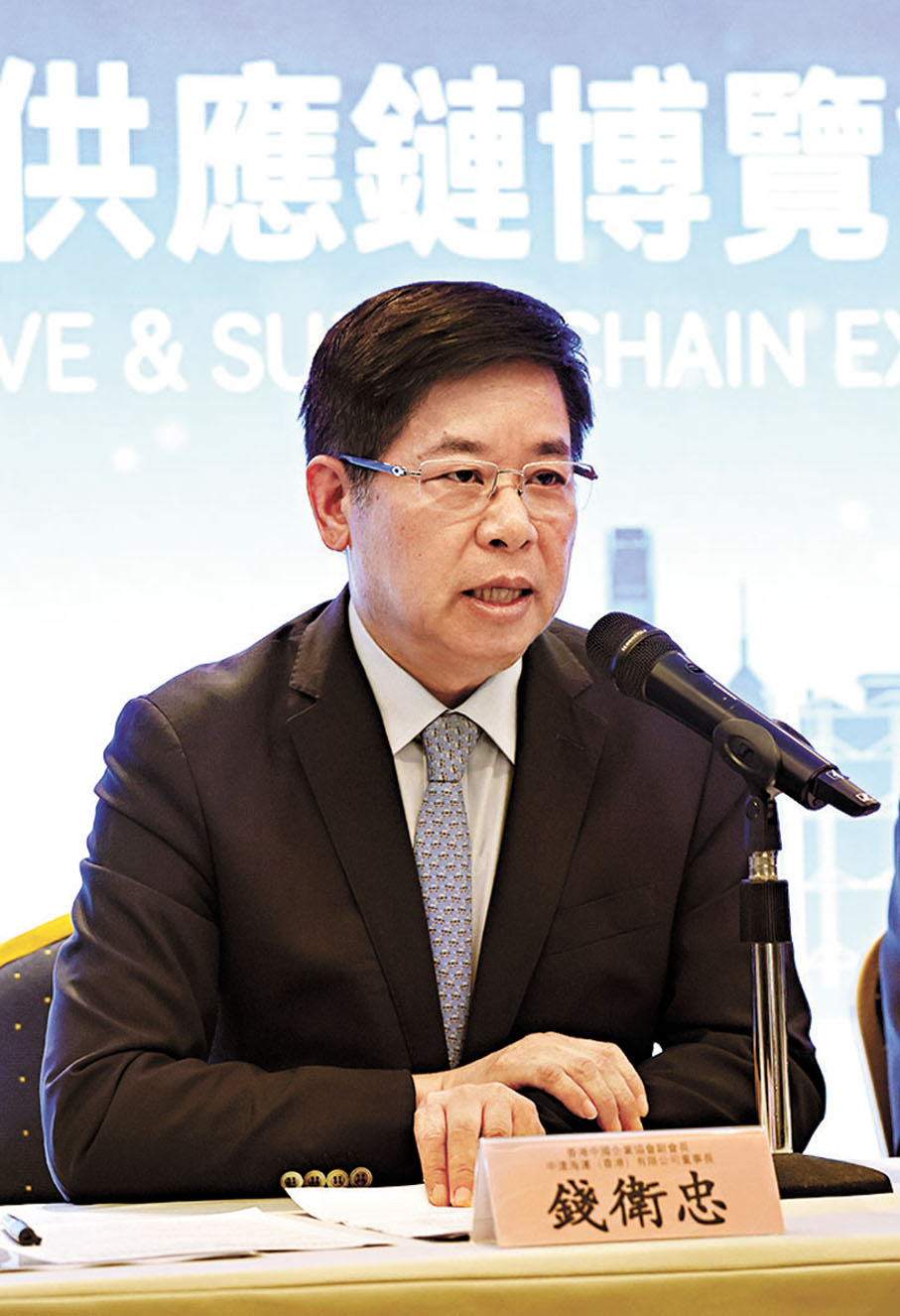 ●中遠海運(香港)有限公司董事長錢衛忠。香港文匯報記者曾興偉 攝