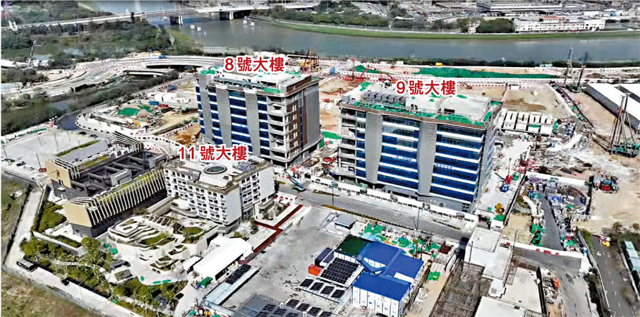 ●河套園在今年3月下旬的建設進度。 視頻截圖