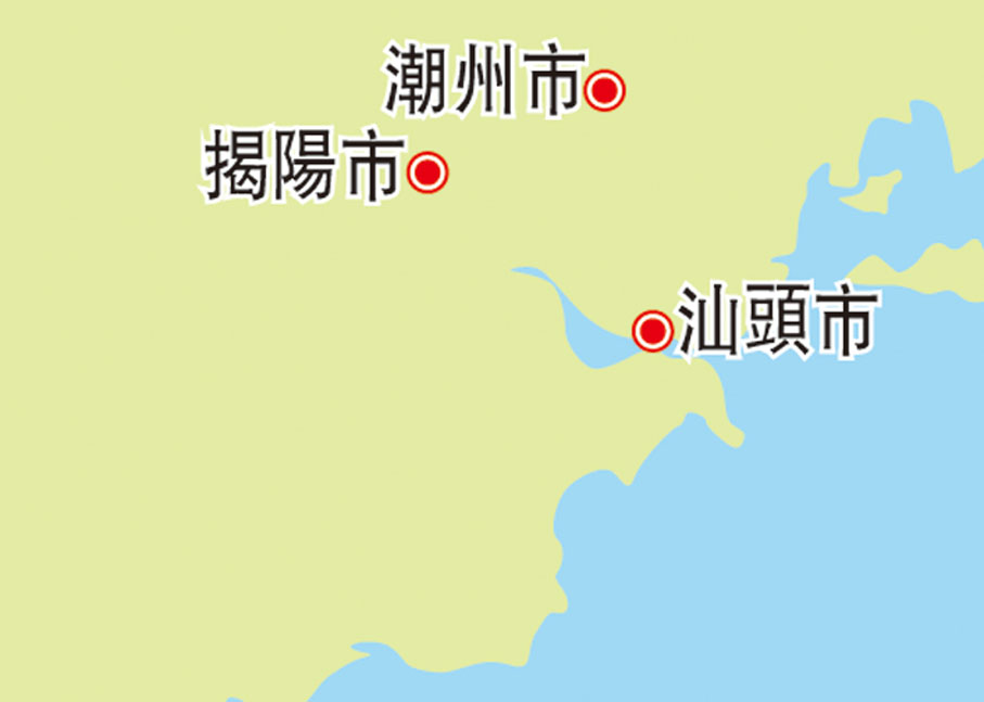 汕潮揭位置示意圖