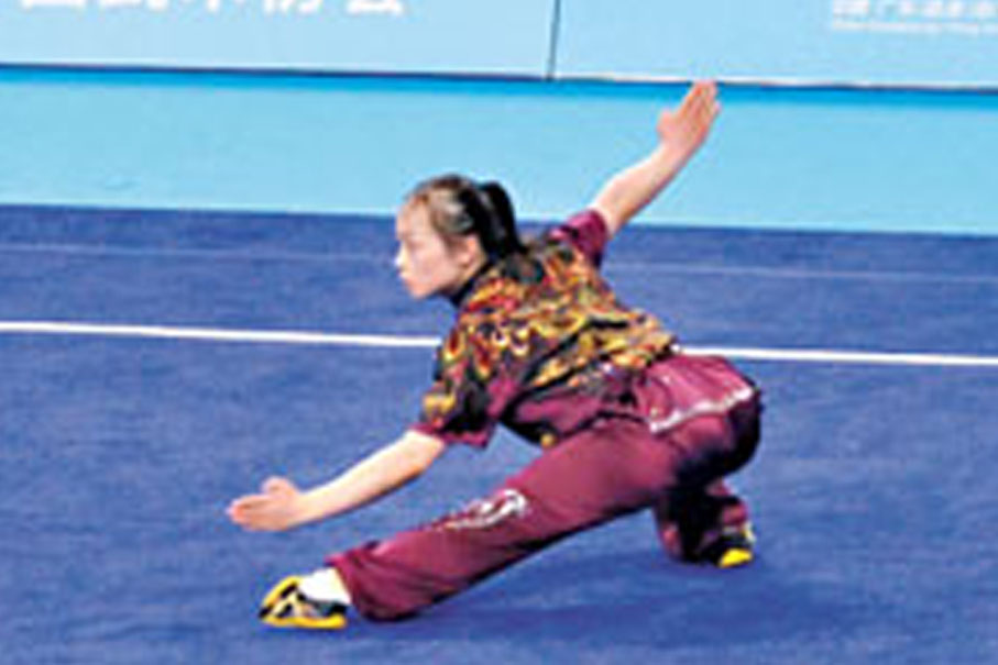 ●運動員在比賽中。香港文匯報記者敖敏輝  攝
