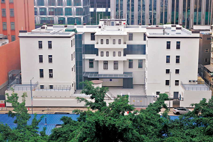 ●國際調解院總部選址舊灣仔警署南面外觀。 香港文匯報記者北山彥 攝