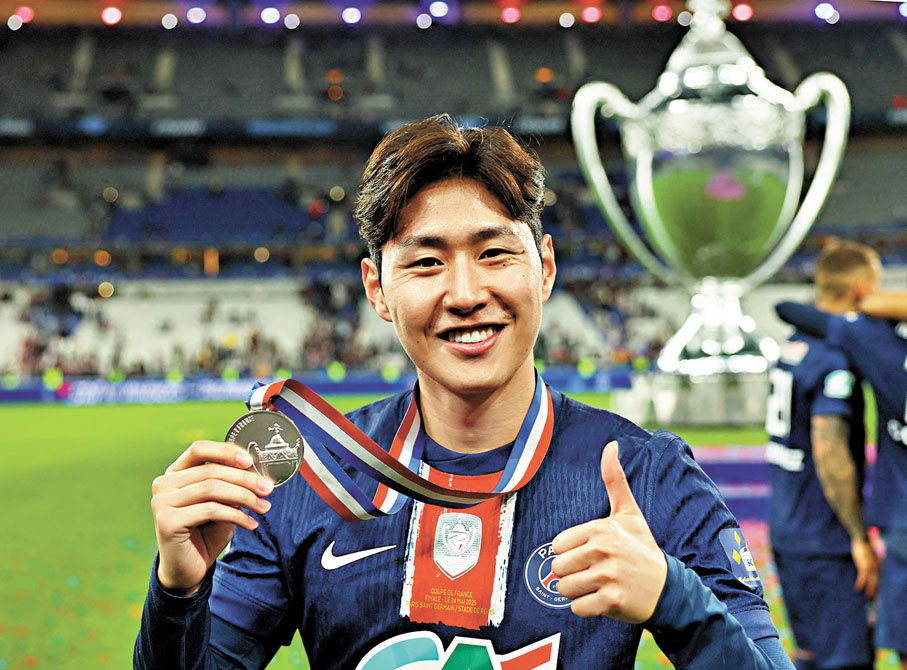 ●李康仁大有機會於今夏離開PSG。資料圖片