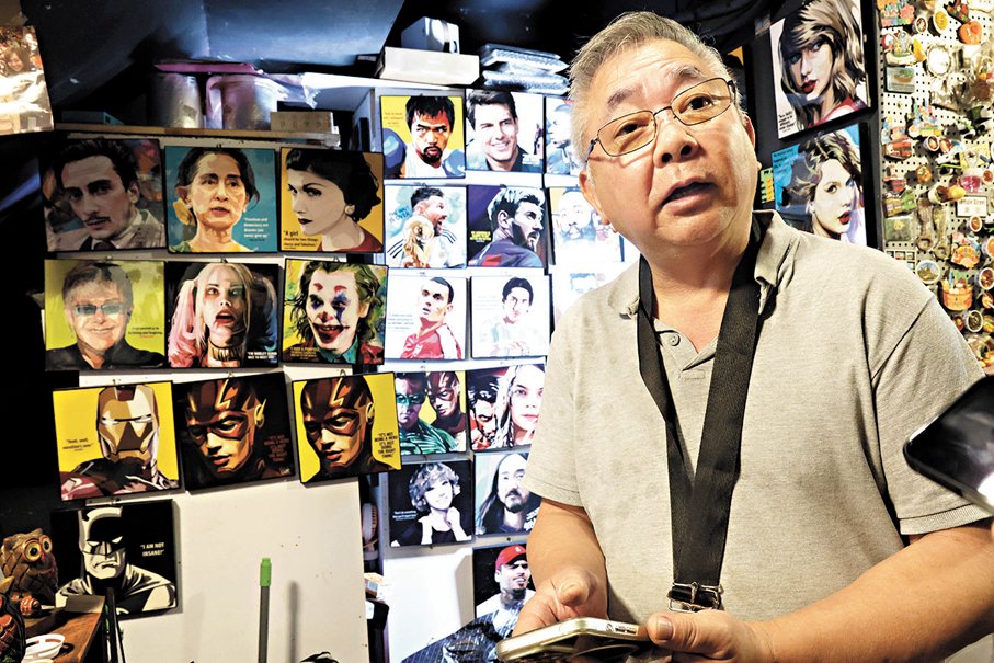 ●赤柱檔主潘先生。香港文匯報記者莫雪芝  攝