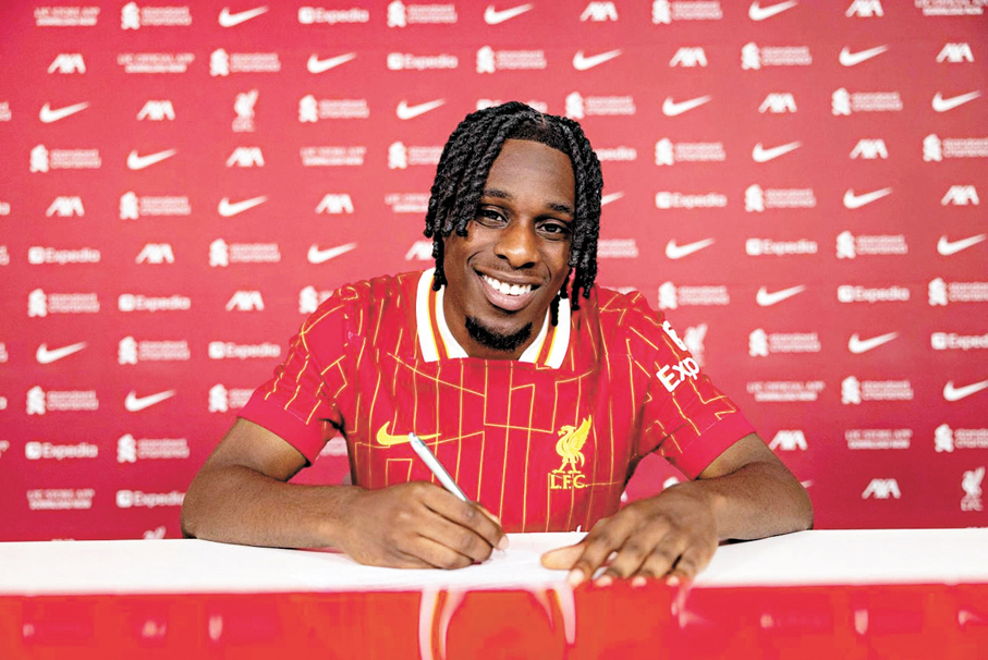 ●費林邦率先加盟「紅軍」。   利物浦官方圖片