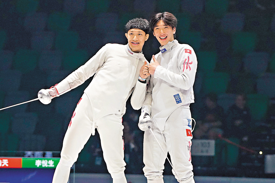 ●方凱申（左）、徐家煥在4強相遇。香港文匯報記者葉詩敏  攝