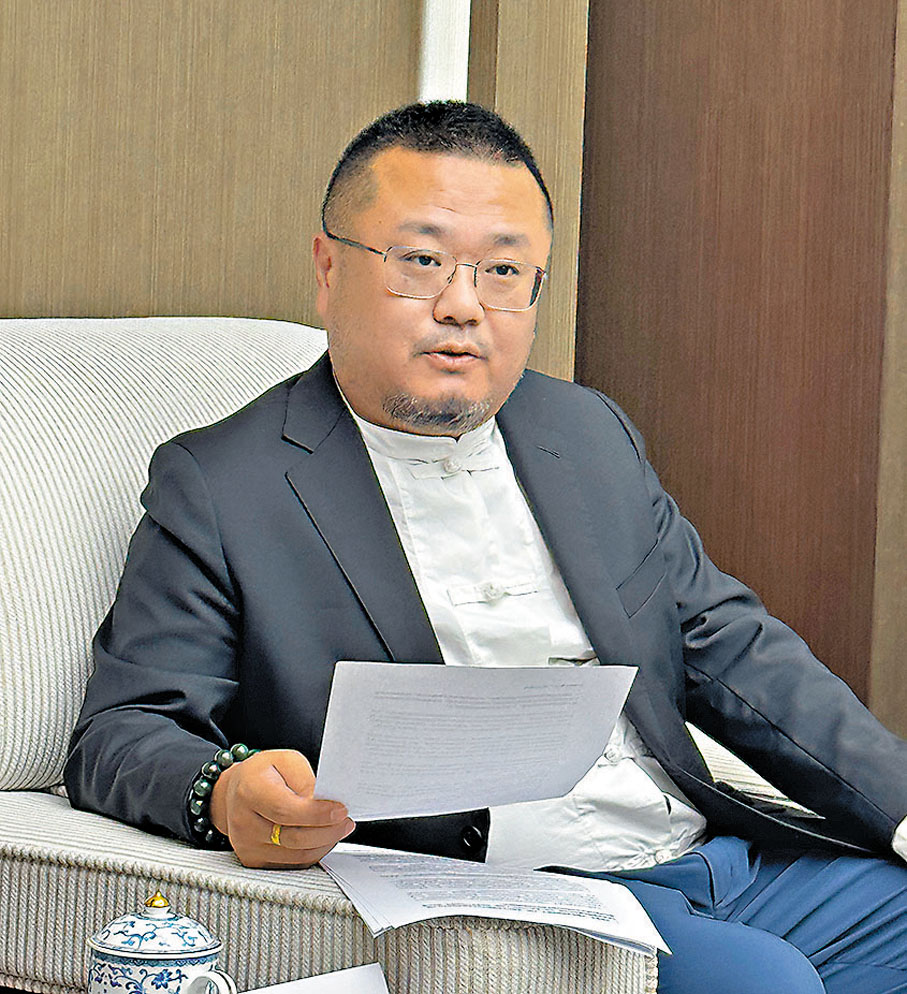 ●廣聯達科技公司副總裁雷鵬表示，香港是內地企業全球化不可或缺的跳板和護航者。 記者馬靜  攝