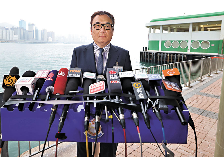 ●國安處總警司李桂華講述案情。香港文匯報記者劉友光 攝