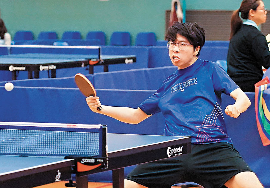 ●在男子單打選拔賽奪冠的梁嘉晉，首代表港隊出戰。