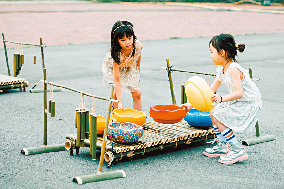 ●位於添馬公園附近的「竹迷藏—玩竹夏日」。
