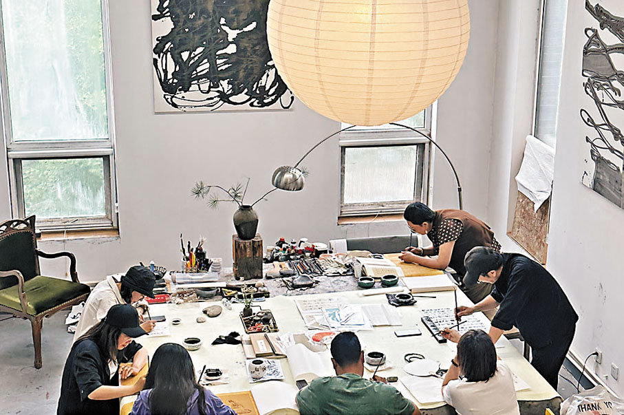 ●在「經·心」雅集寫心經。