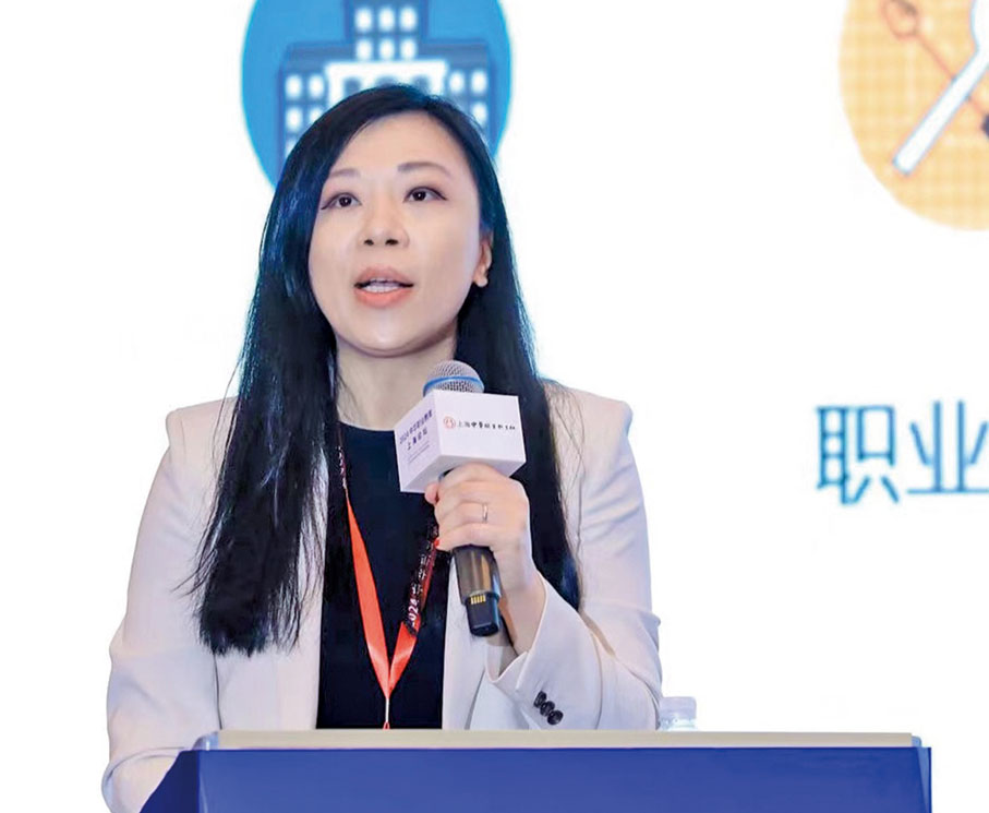 ●2024年5月，廖伊曼在中華職教社上海論壇中發言。