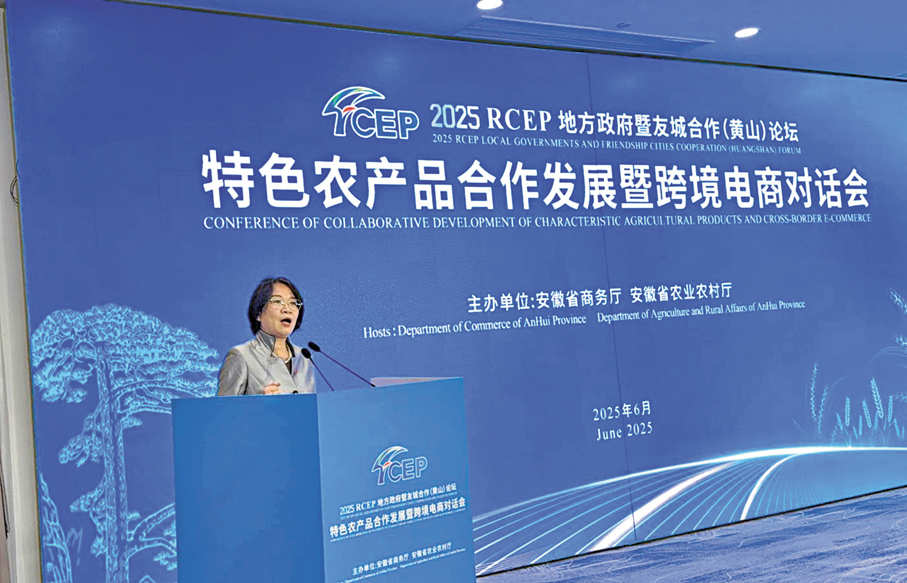 ●梁美芬日前參加RCEP相關論壇，宣傳香港優勢。 梁美芬Fb圖片