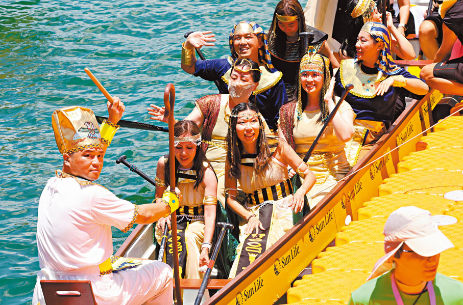 ●扮嘢大賽亞軍隊伍沙田浸信會。香港文匯報記者北山彥  攝