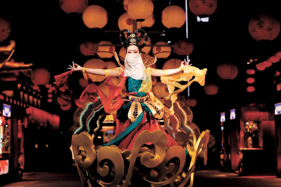●圖為西安大唐不夜城的胡旋舞表演。 資料圖片