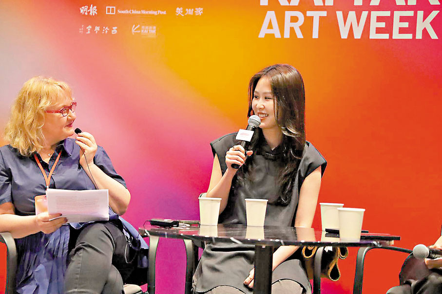 ●青山不墨於啟德Art Month 作分享。 受訪者供圖