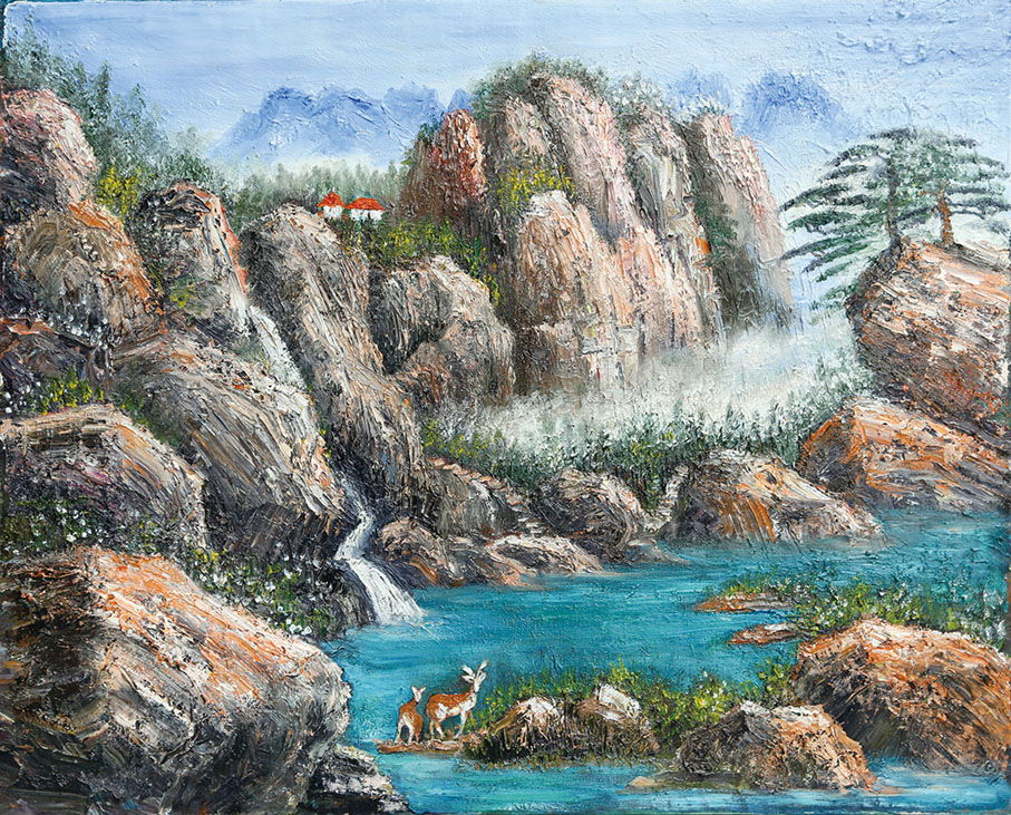 ●《老界嶺》布面油畫 尹金聚2016