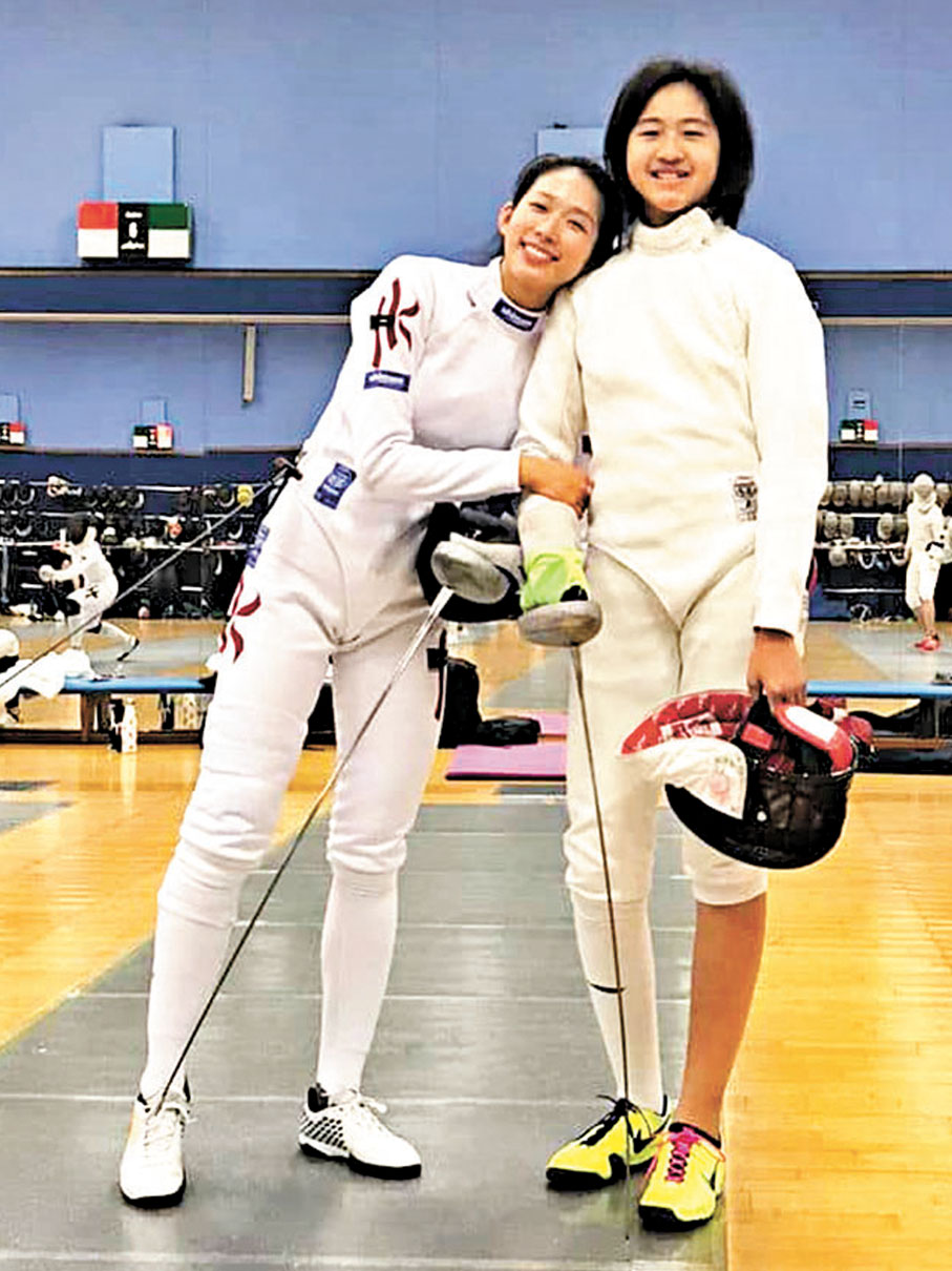 ●陳海琳（右）年少成名，一直被譽為劍后江旻憓的接班人。 資料圖片