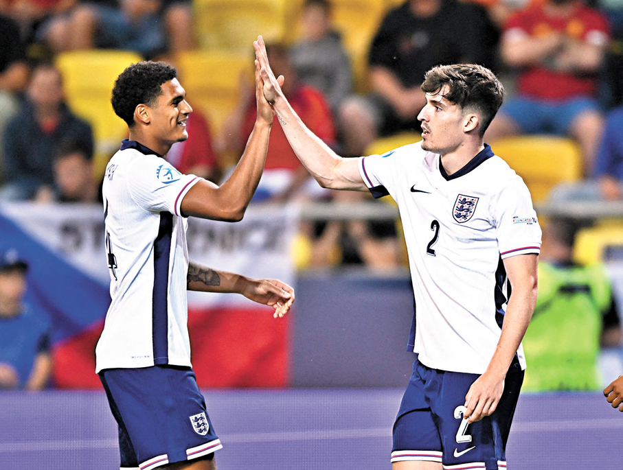 ●英格蘭U21在首輪分組賽表現不俗。  路透社