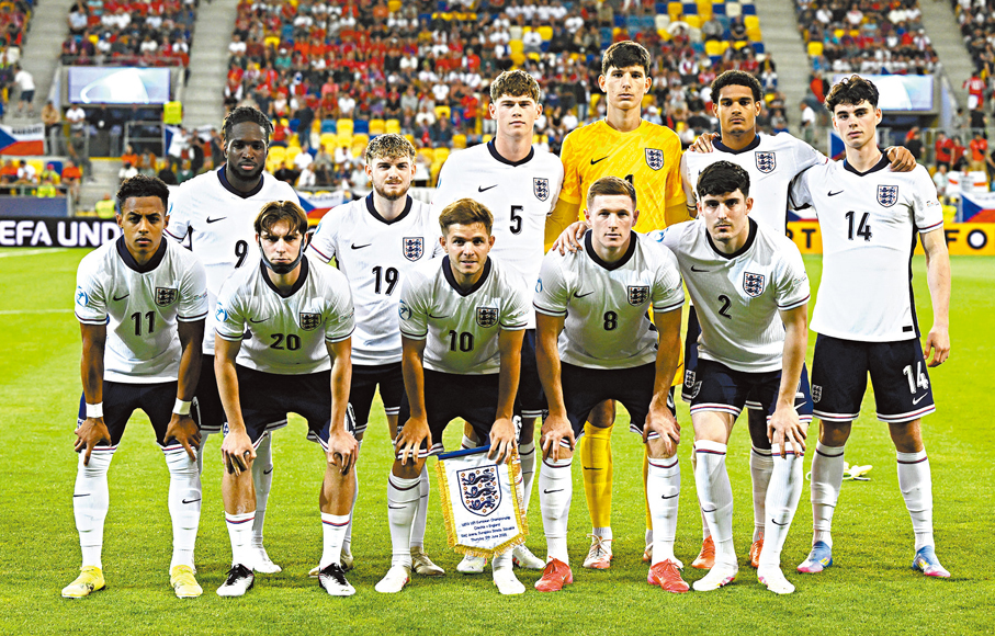 ●英格蘭U21有力連捷。  路透社