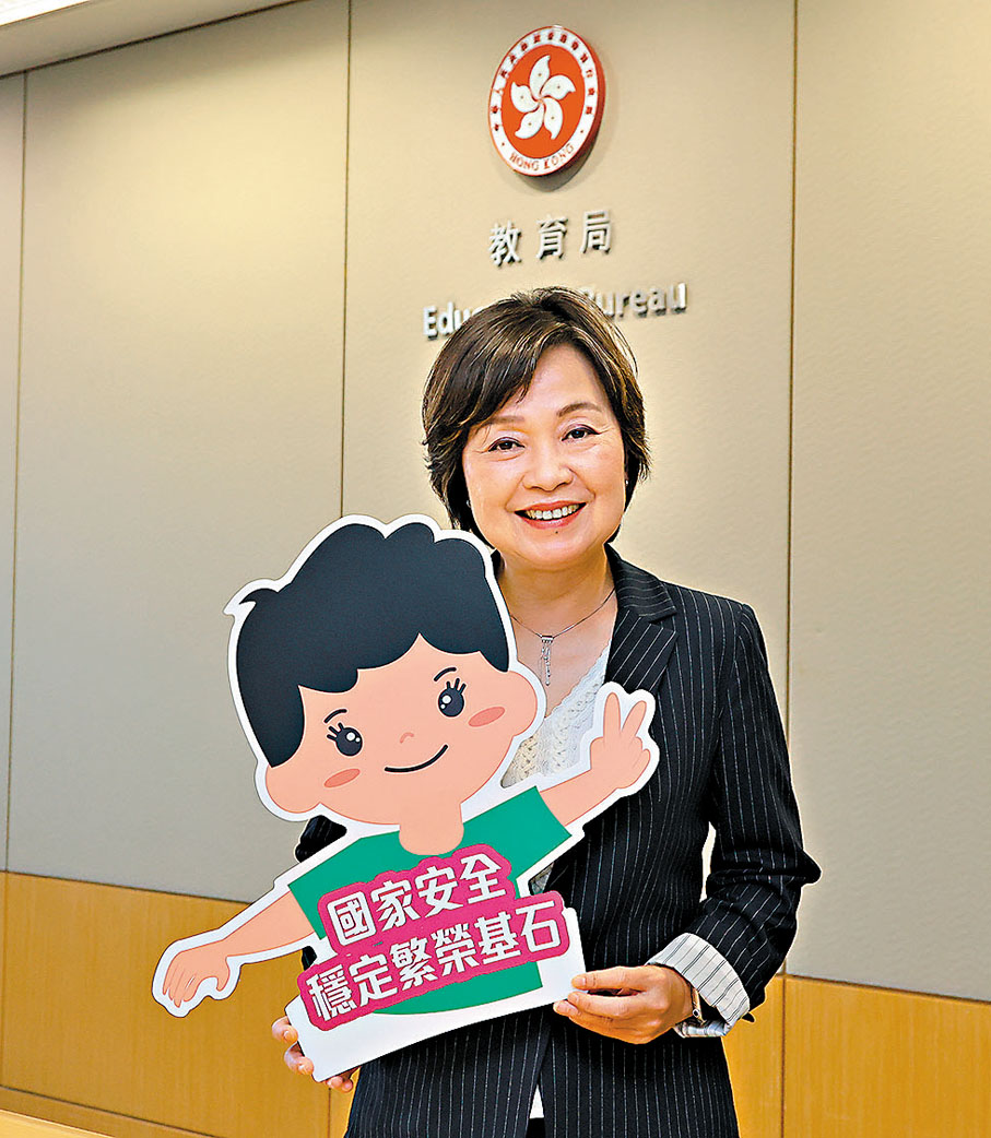 ●蔡若蓮表示,各項推動國安教育的措施愈來愈有條理和系統化,並能靈活地將國安教育融入日常教學及活動中。香港文匯報記者黃艾力 攝