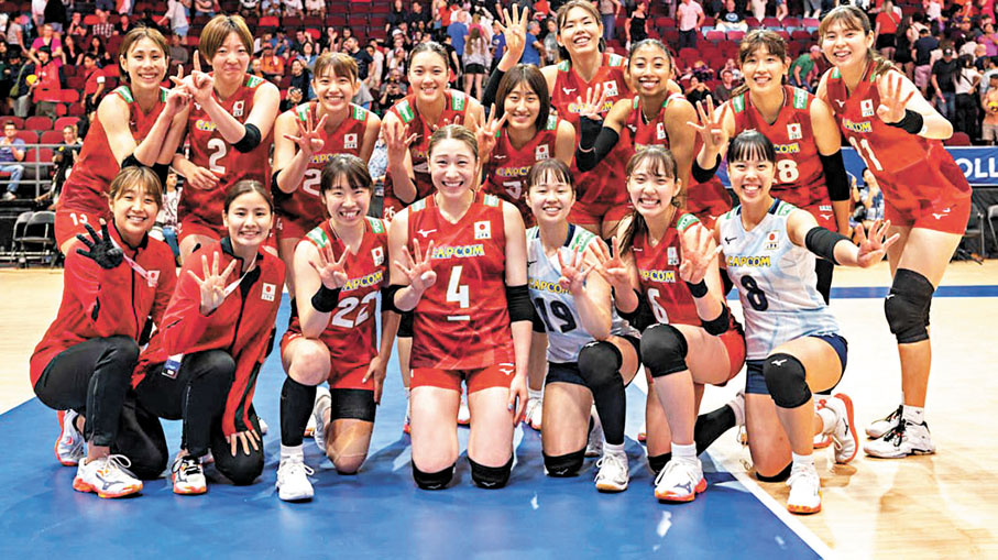 ●日本隊是中國女排競逐「亞洲第一」寶座的勁敵。 世界排球聯賽圖片