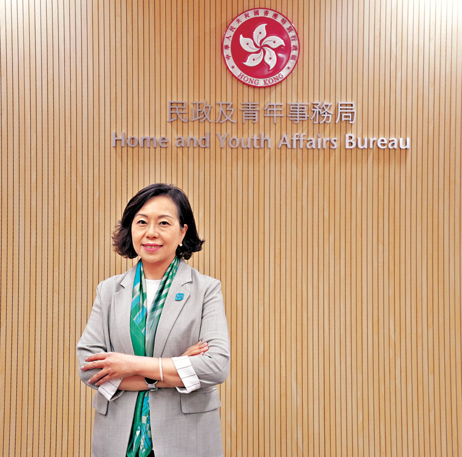 ●麥美娟表示,民青局一直透過舉辦不同活動,提升社會大眾的國安意識,深化國民身份認同。大公文匯全媒體記者王俊傑 攝