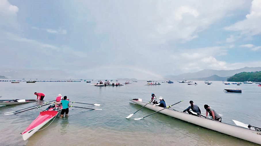 ●烏溪沙海灘見彩虹。
