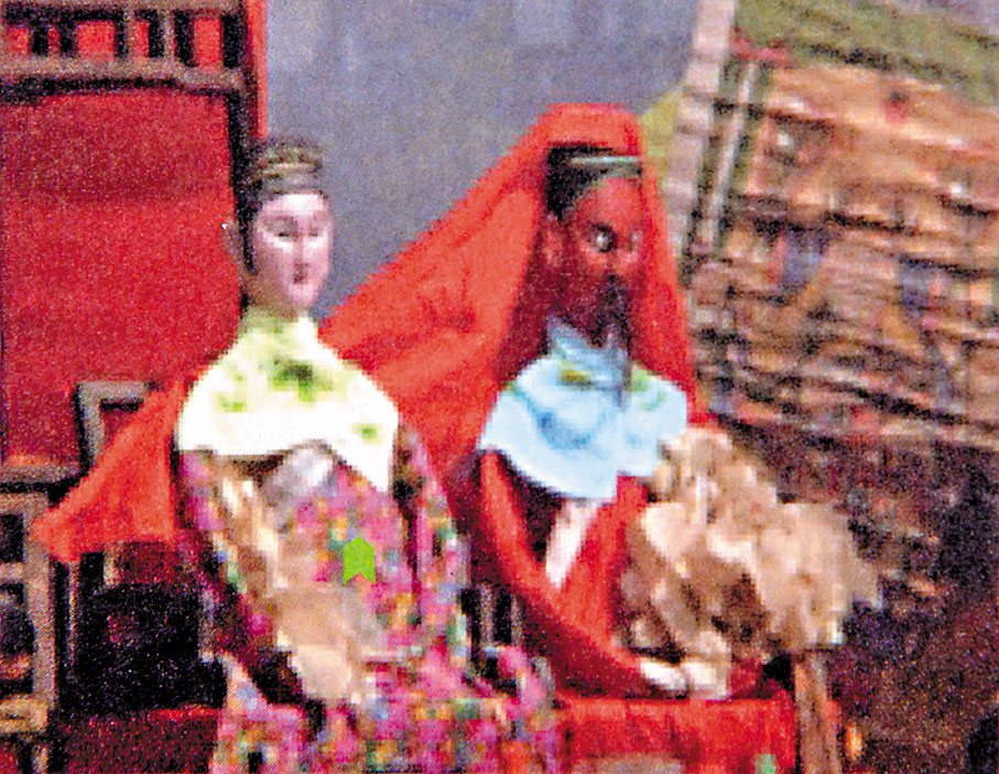 ●瓦鄉人起源說姐弟像。作者供圖