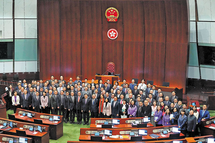 ●去年3月19日，香港特區立法會以全票通過《維護國家安全條例草案》。 資料圖片