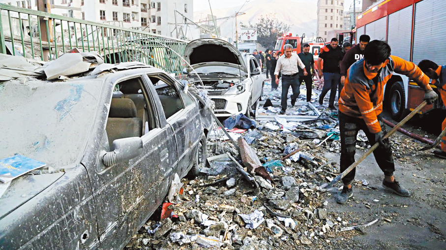 ●以軍早前空襲德黑蘭。 資料圖片