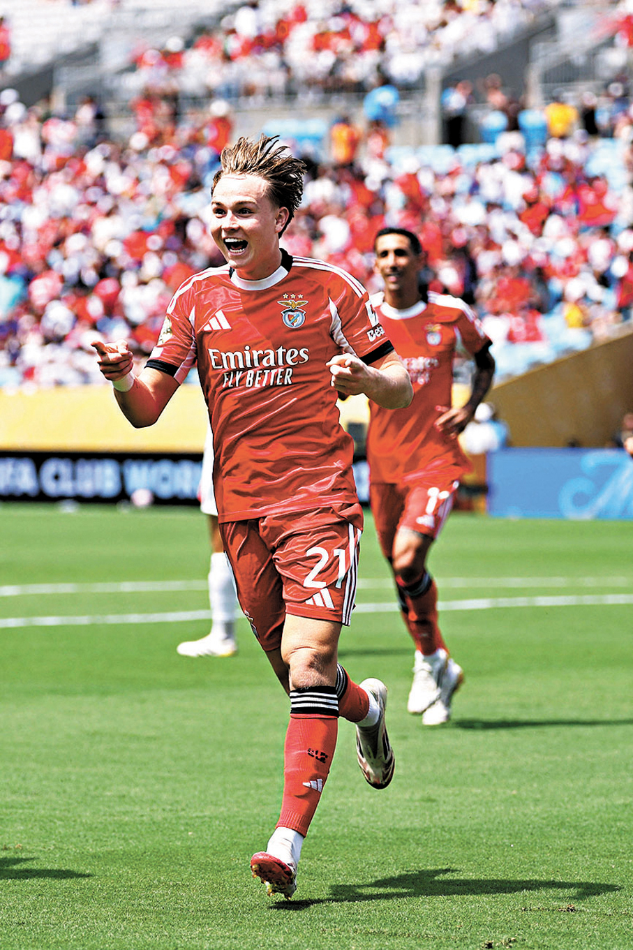 ●賓菲加進攻中場舒積達路年輕具活力。  資料圖片