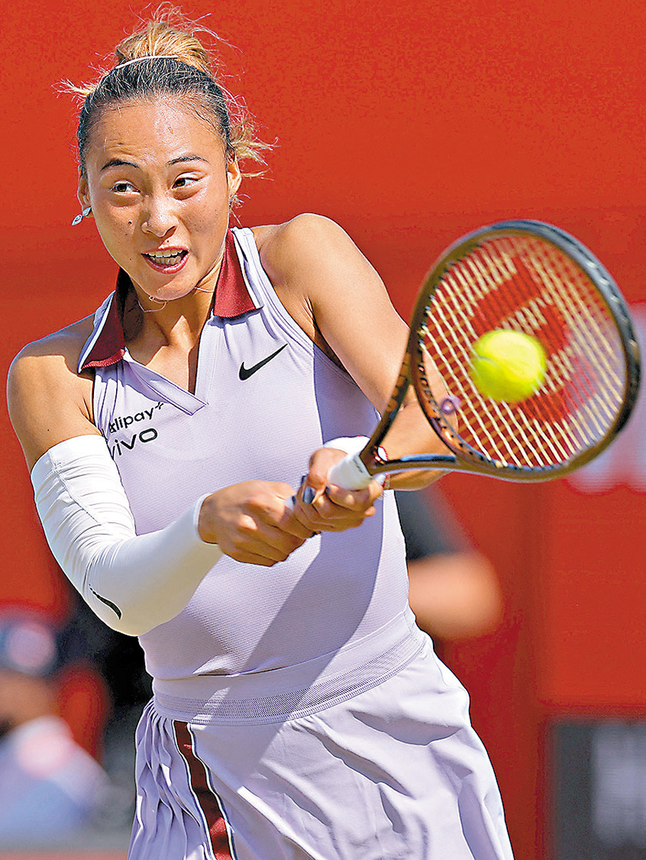 ●鄭欽文在溫網首圈迎來惡戰。資料圖片