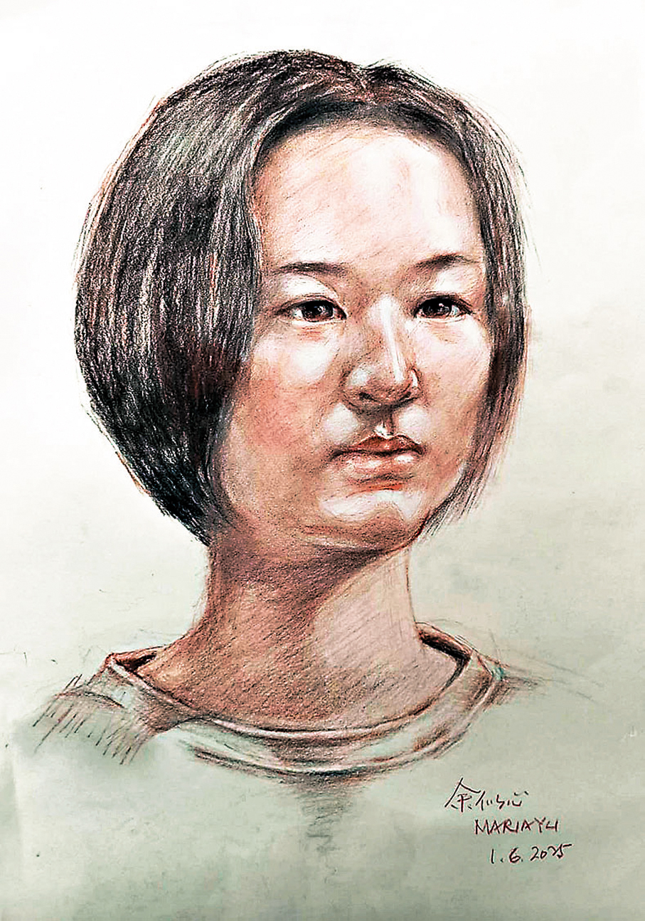 ●色彩人像畫。 作者供圖