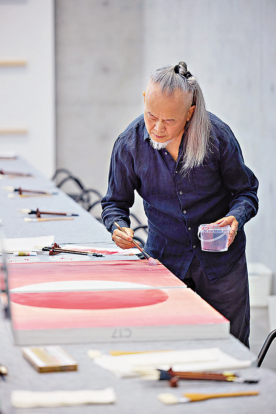 ●戴光郁參與繪畫「戴光郁:如此江山」的畫作。 M+供圖
