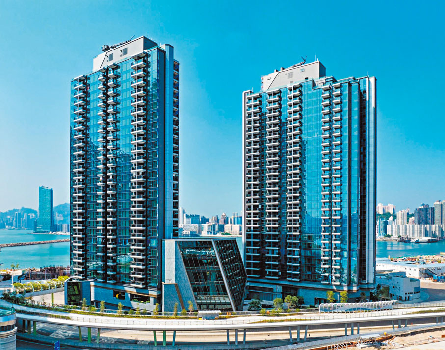 ●圖為啟德前跑道區「維港‧雙鑽」。資料圖片