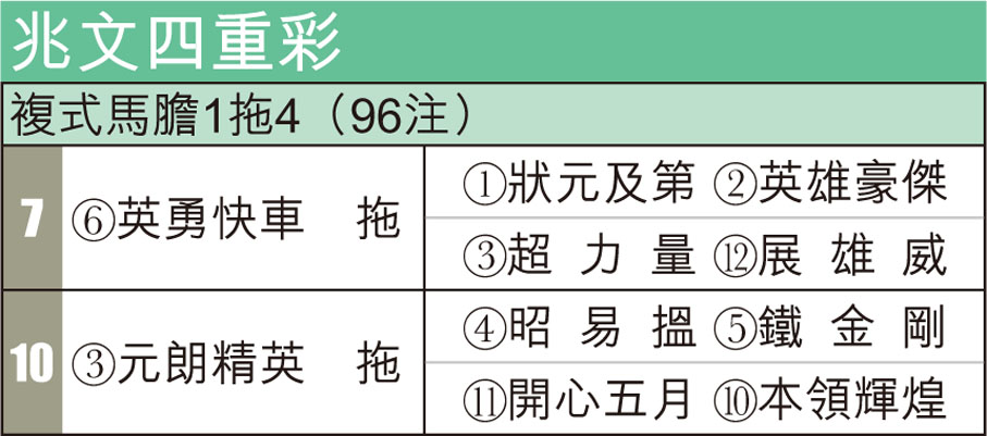兆文四重彩