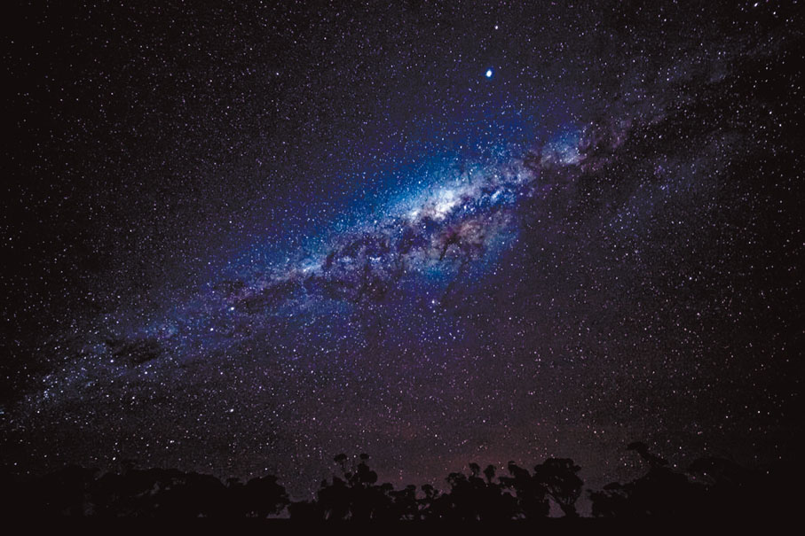 ●圖為南半球所見星空。 網上圖片